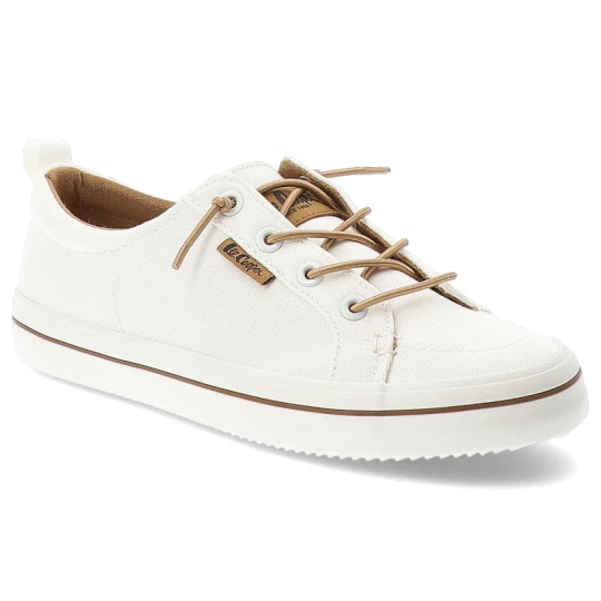 Zdjęcie produktu Trampki damskie Lee Cooper, cholewka z materiału tekstylnego wiązanie z przodu sportowy fason, białe, LCW-26-02-4058L SVL-629