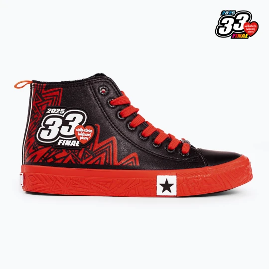Zdjęcie produktu Trampki damskie oficjalne WOŚP BIG STAR RR274A652 czarny / czerwony