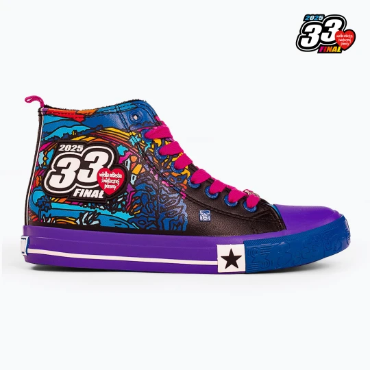 Zdjęcie produktu Trampki dziecięce oficjalne WOŚP BIG STAR RR374650 niebieski / fiolet
