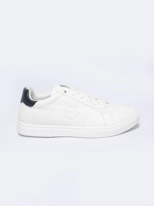 Zdjęcie produktu sneakersy męskie ze skóry ekologicznej białe nn174282 101 Big Star