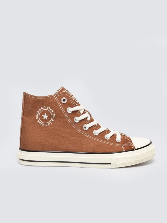 Zdjęcie produktu trampki męskie wysokie brązowe ss174289 802 Big Star