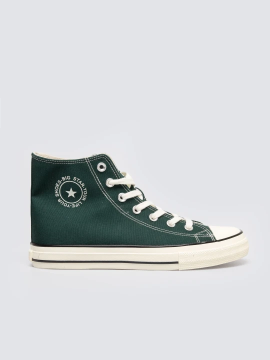 Zdjęcie produktu trampki męskie wysokie zielone ss174291 304 Big Star