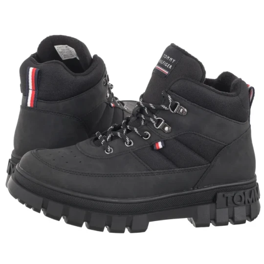 Zdjęcie produktu Trapery Lace-Up Bootie Black T3X5-33707-1492999 (TH1201-a) Tommy Hilfiger