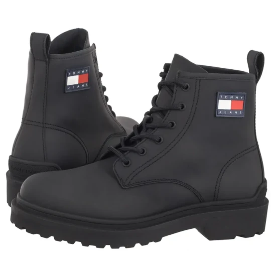 Zdjęcie produktu Trapery Tjm Leather Lace Up Boot Black EM0EM01447 BDS (TH1160-a) Tommy Hilfiger