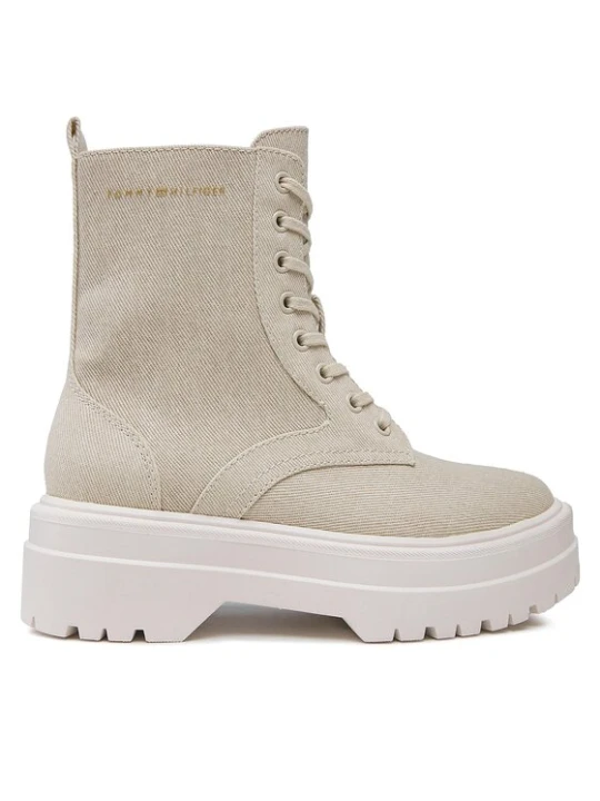 Zdjęcie produktu Trapery Tommy Hilfiger Feminine Essential Canvas FW0FW07357 Beżowy