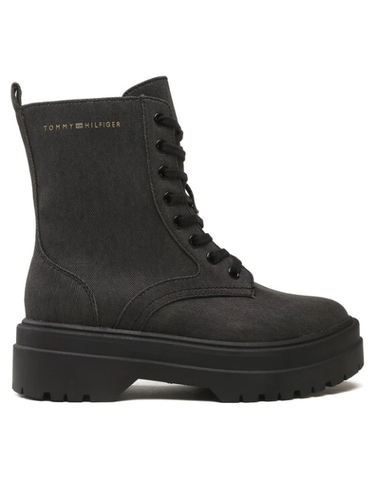 Zdjęcie produktu Trapery Tommy Hilfiger Feminine Essential Canvas FW0FW07357 Czarny