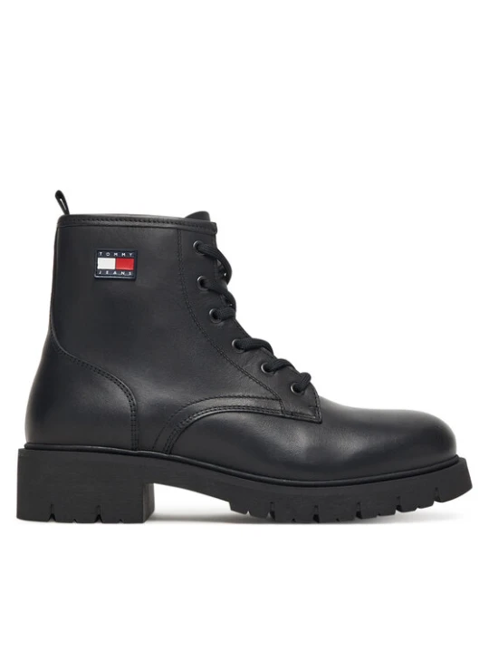 Zdjęcie produktu Trapery Tommy Jeans Tjw Lace Up Leather Boot EN0EN02824 Czarny