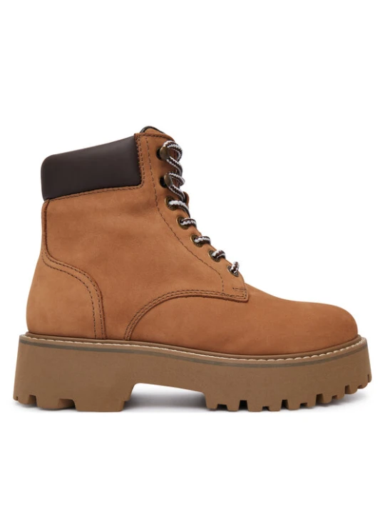 Zdjęcie produktu Trapery Tommy Jeans Tjw Platform Nubuck Boots EN0EN03114 Beżowy