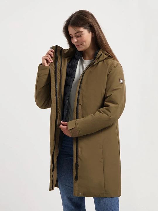 Zdjęcie produktu TRAVELIN' Kurtka przeciwdeszczowa 3w1 w kolorze czarno-oliwkowym rozmiar: 3XL