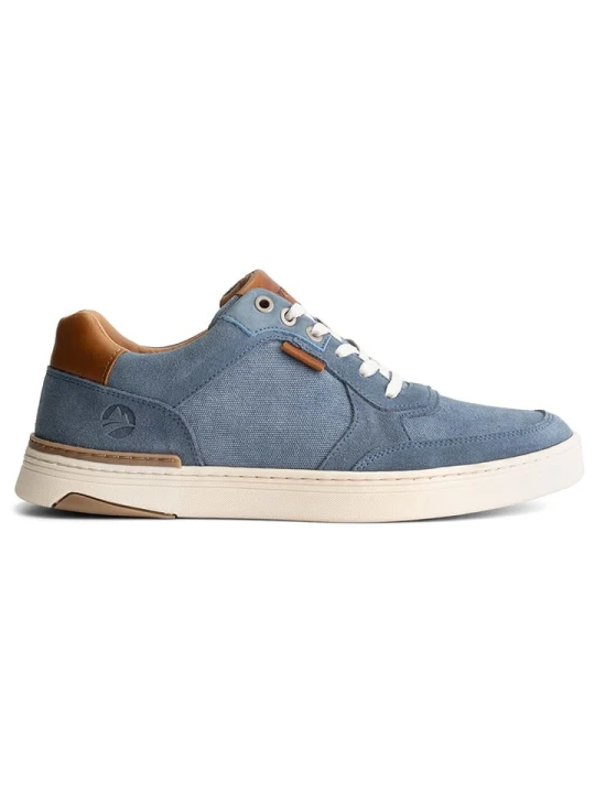 Zdjęcie produktu TRAVELIN' Skórzane sneakersy "Bromley" w kolorze niebieskim rozmiar: 48