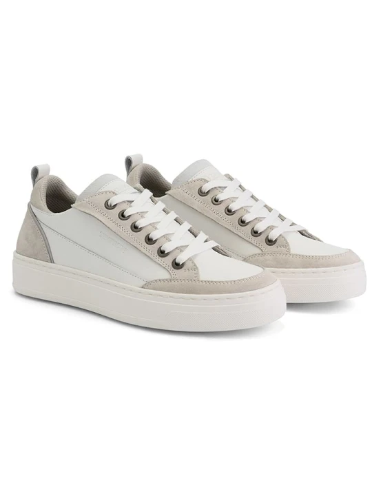 Zdjęcie produktu TRAVELIN' Skórzane sneakersy "Caris" w kolorze biało-beżowym rozmiar: 38