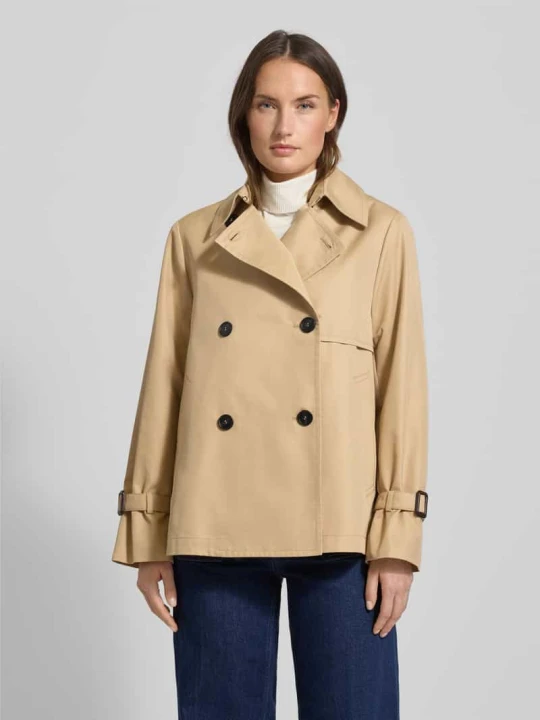 Zdjęcie produktu Trencz o krótkim kroju z mieszanki bawełny Weekend Max Mara Beżowy