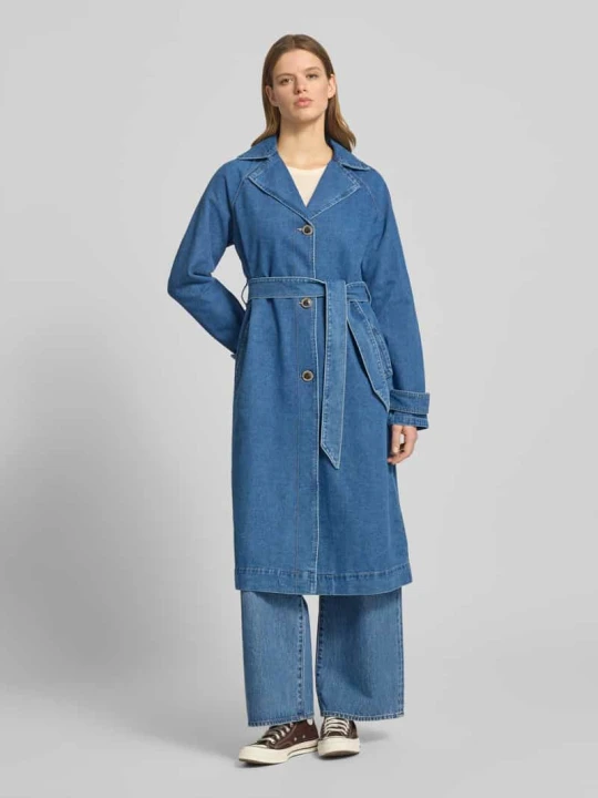 Zdjęcie produktu Trencz o kroju loose fit z denimu Model 'MALOU' Only Jeansowy niebieski