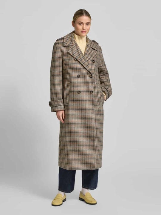 Zdjęcie produktu Trencz o kroju oversized z mieszanki wełny Style Icon Collection Camel