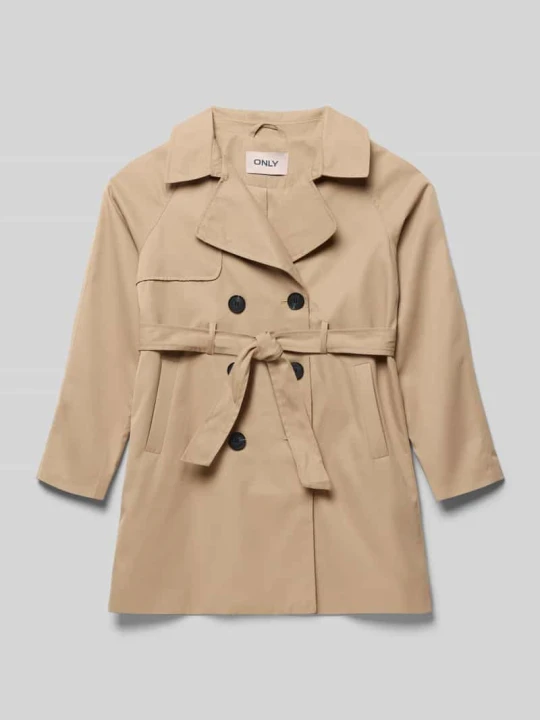 Zdjęcie produktu Trencz o kroju regular fit z kołnierzem z połami model 'CHLOE' Only Kamienny