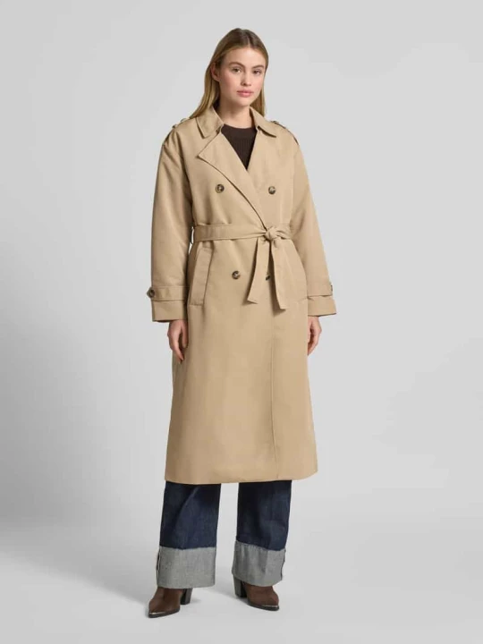 Zdjęcie produktu Trencz o kroju regular fit z kołnierzem z połami model ‘CHLOE’ Vero Moda Piaskowy