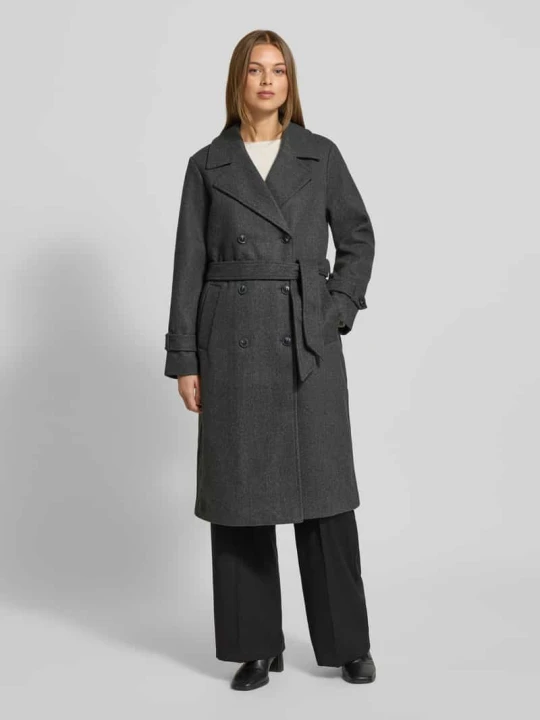 Zdjęcie produktu Trencz o kroju regular fit z kołnierzem z połami model ‘FORTUNEVEGA’ Vero Moda Antracytowy melanż