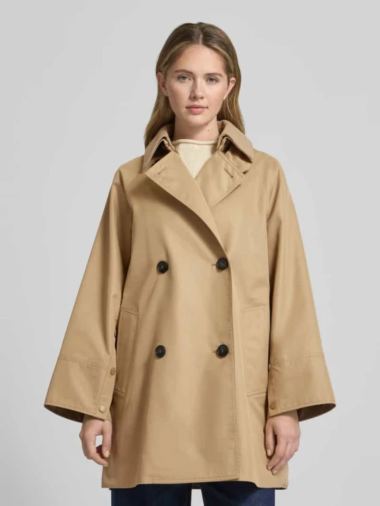 Zdjęcie produktu Trencz o kroju regular fit z pikowaną wstawką Model 'MANNA' Weekend Max Mara Beżowy