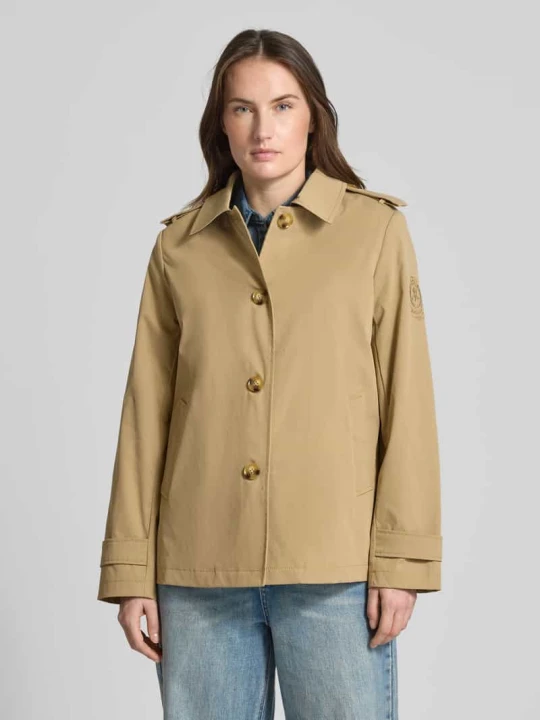Zdjęcie produktu Trencz o kroju regular fit z wykładanym kołnierzem Lauren Ralph Lauren Camel