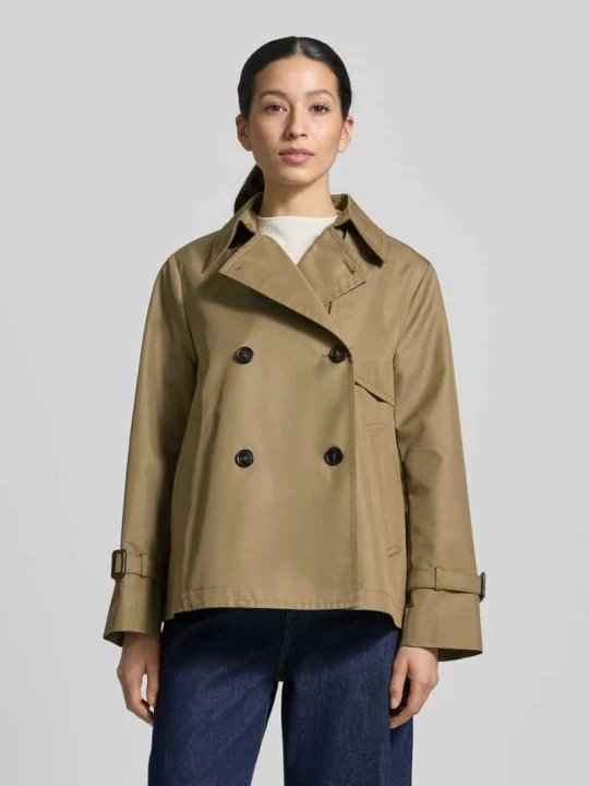 Zdjęcie produktu Trencz o krótkim kroju z mieszanki bawełny Weekend Max Mara Khaki