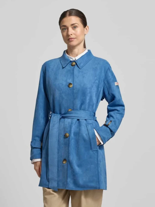 Zdjęcie produktu Trencz z wiązanym paskiem model 'CORDELIA' Frieda & Freddies Niebieski