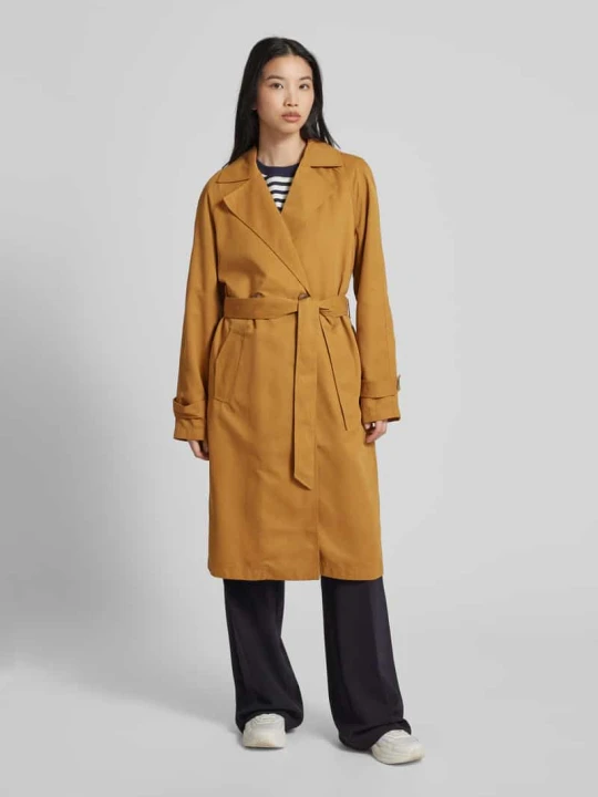 Zdjęcie produktu Trencz z wiązanym paskiem model ‘LOU’ Vero Moda Camel