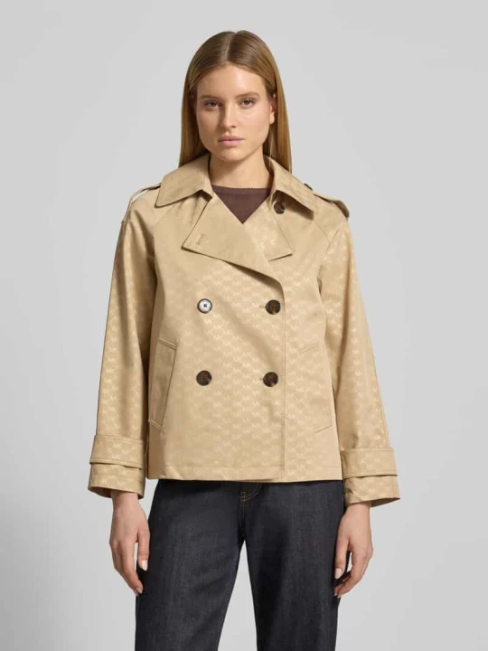 Zdjęcie produktu trencz z wzorem z logo Michael Kors Piaskowy