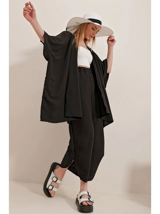 Zdjęcie produktu Trend Alacati 2-częściowy zestaw "Trend Alaçat Stili" w kolorze czarnym rozmiar: onesize
