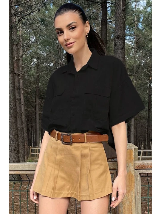 Zdjęcie produktu Trend Alacati Koszula w kolorze czarnym rozmiar: L