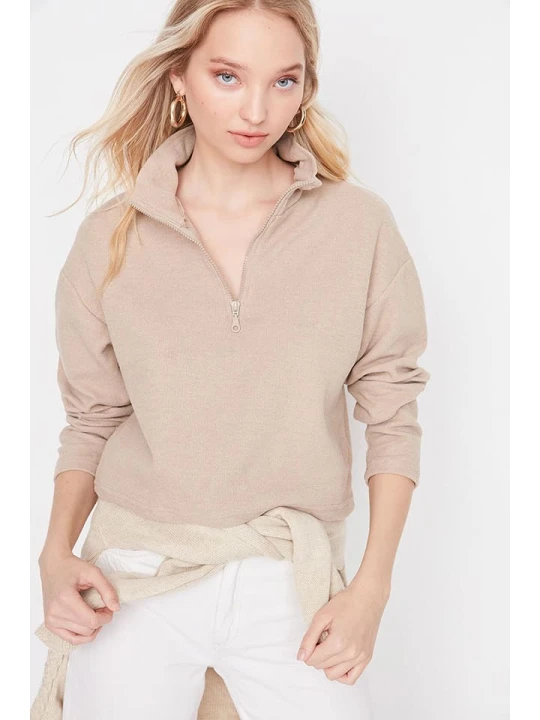 Zdjęcie produktu trendyol Bluza w kolorze beżowym rozmiar: XL