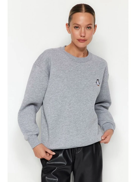 Zdjęcie produktu trendyol Bluza w kolorze szarym rozmiar: XL