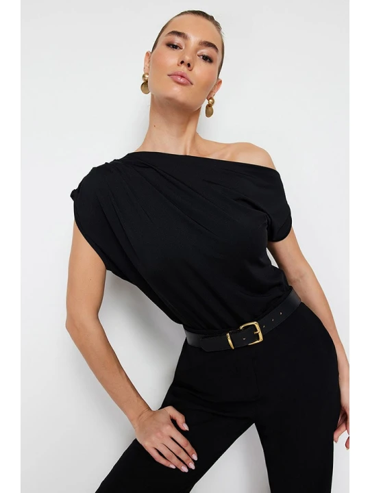 Zdjęcie produktu trendyol Bluzka w kolorze czarnym rozmiar: XL