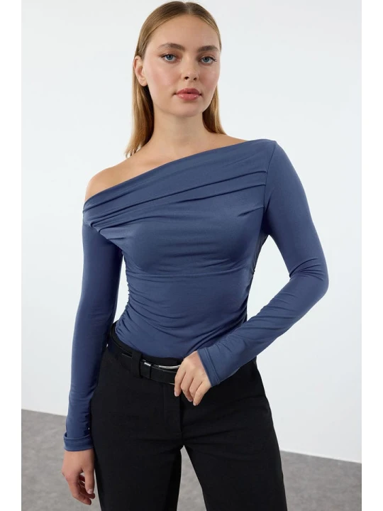 Zdjęcie produktu trendyol Bluzka w kolorze niebieskim rozmiar: XL
