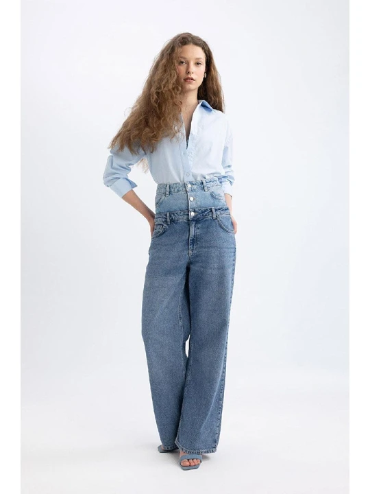 Zdjęcie produktu trendyol Dżinsy - Comfort fit - w kolorze niebieskim rozmiar: 40