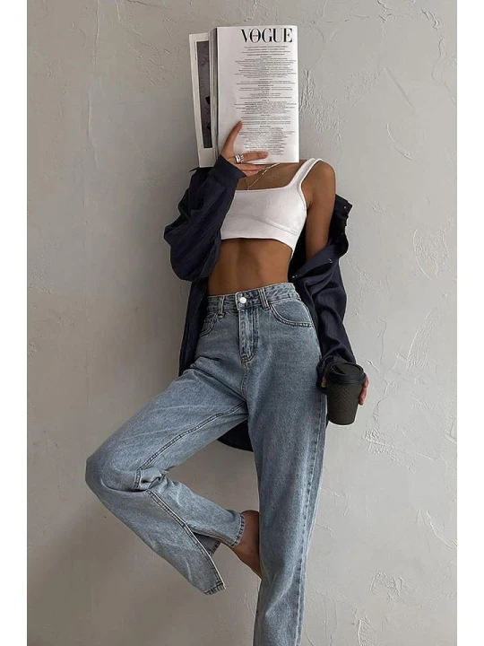 Zdjęcie produktu trendyol Dżinsy - Slim fit - w kolorze błękitnym rozmiar: 42