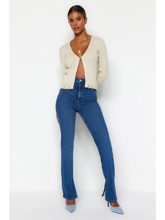 Zdjęcie produktu trendyol Dżinsy - Slim fit - w kolorze niebieskim rozmiar: 40