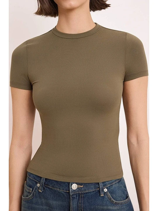 Zdjęcie produktu trendyol Koszulka w kolorze khaki rozmiar: S