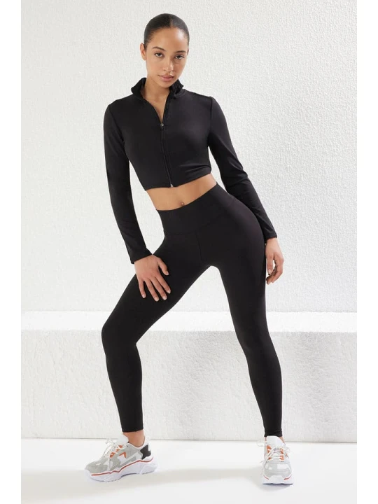 Zdjęcie produktu trendyol Legginsy sportowe w kolorze czarnym rozmiar: S