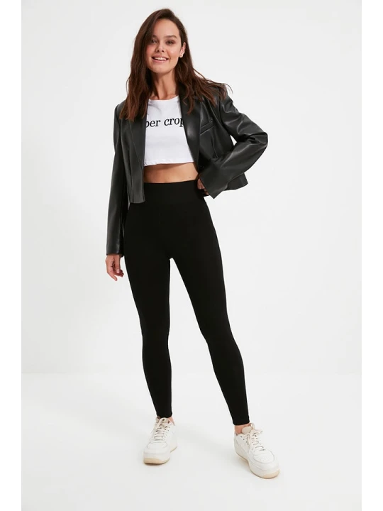 Zdjęcie produktu trendyol Legginsy w kolorze czarnym rozmiar: L