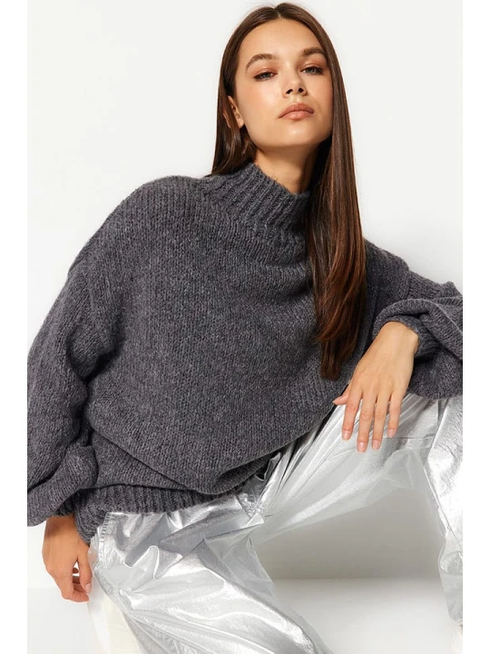 Zdjęcie produktu trendyol Sweter w kolorze antracytowym rozmiar: XS