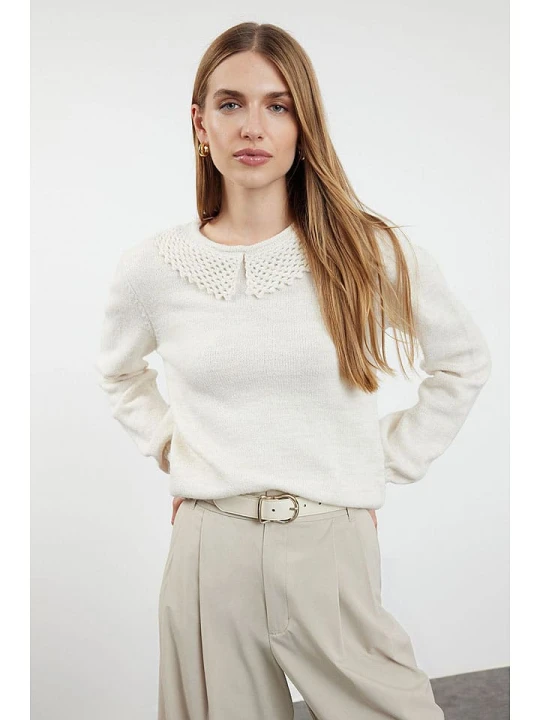 Zdjęcie produktu trendyol Sweter w kolorze białym rozmiar: L