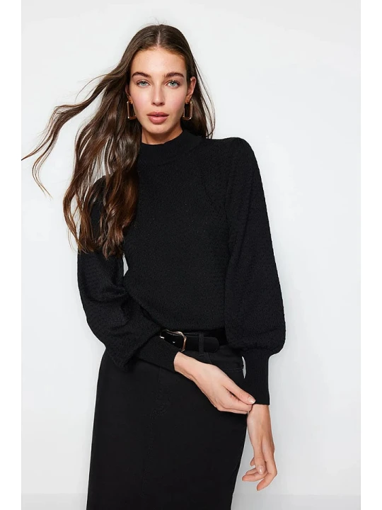 Zdjęcie produktu trendyol Sweter w kolorze czarnym rozmiar: M