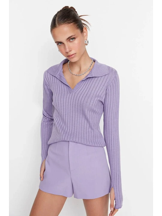 Zdjęcie produktu trendyol Sweter w kolorze lawendowym rozmiar: L