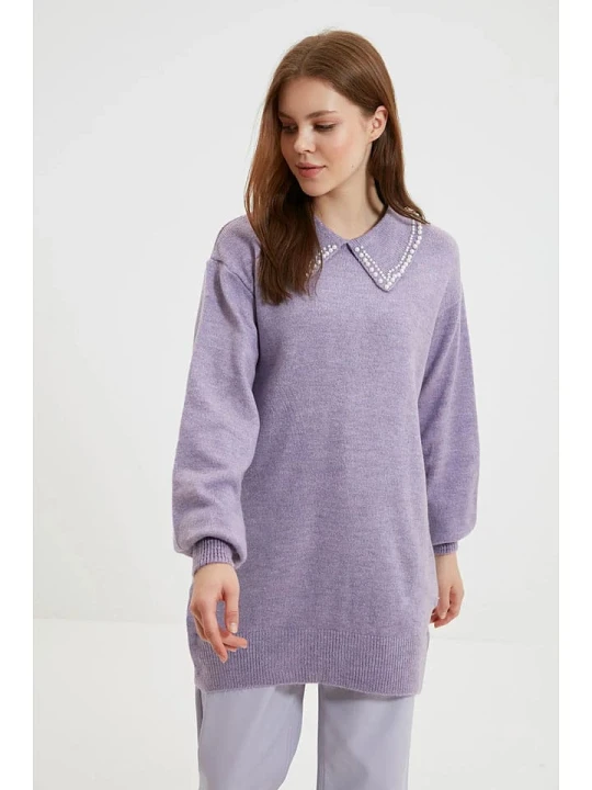 Zdjęcie produktu trendyol Sweter w kolorze lawendowym rozmiar: onesize