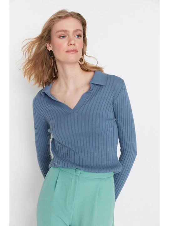 Zdjęcie produktu trendyol Sweter w kolorze niebieskim rozmiar: L
