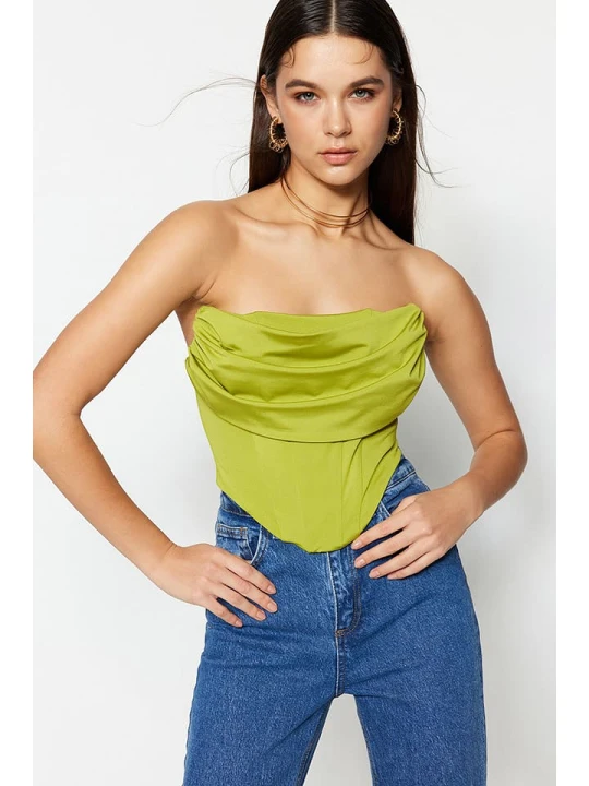 Zdjęcie produktu trendyol Top w kolorze zielonym rozmiar: 38