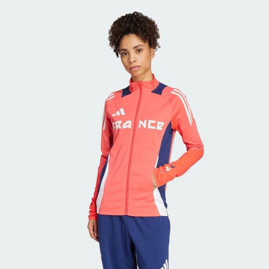 Zdjęcie produktu Treningowa bluza dresowa drużyny Francji Adidas Semi Lucid Red