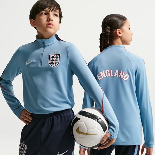 Zdjęcie produktu Treningowa koszulka piłkarska dla dużych dzieci Nike Dri-FIT Anglia Strike - Niebieski