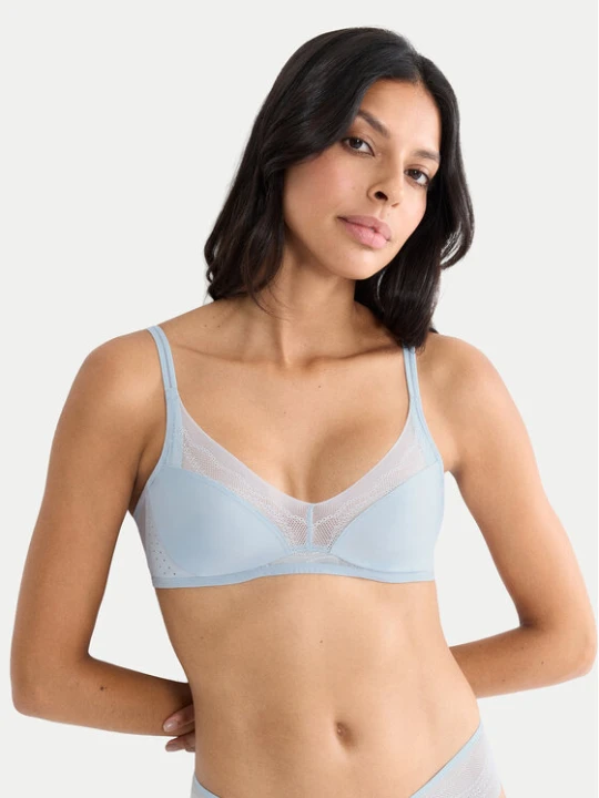 Zdjęcie produktu Triumph Biustonosz bezfiszbinowy Breathe & Lift Smart 10226333 Niebieski jasny