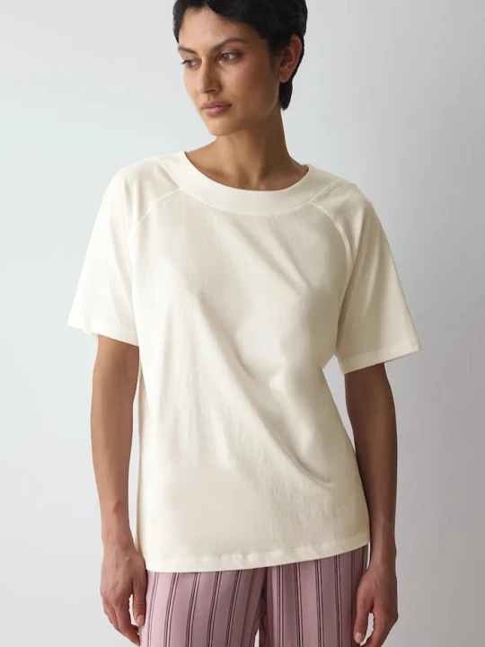 Zdjęcie produktu Triumph T-shirt piżamowy damski bawełniany Mix & Match beżowy